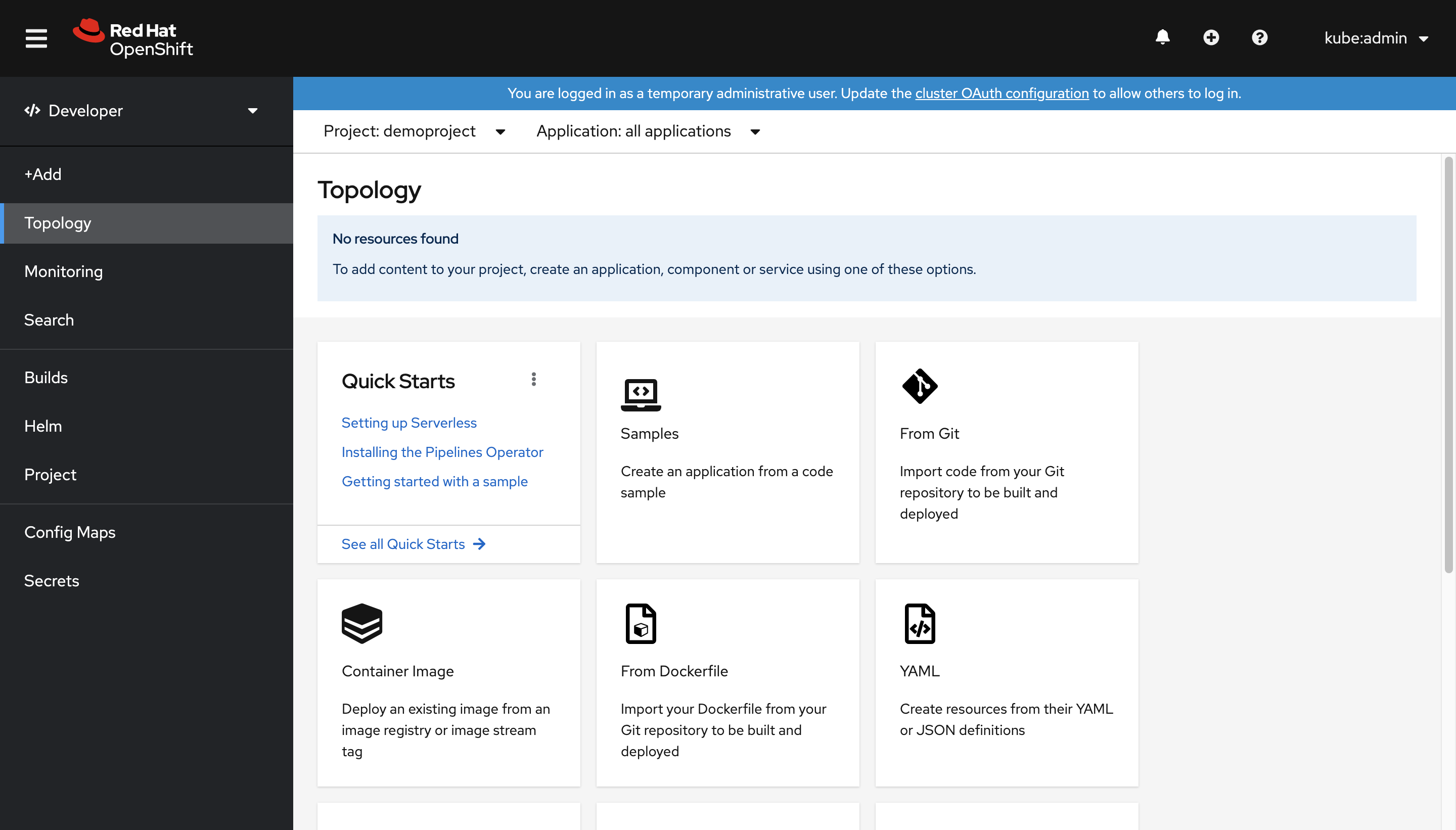 Azure Red Hat OpenShift project topology