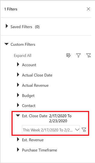 Global filters in an interactive dashboard.