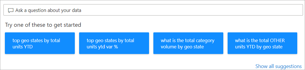 Screenshot of the Q&A question box highlighted by a red box on the report.