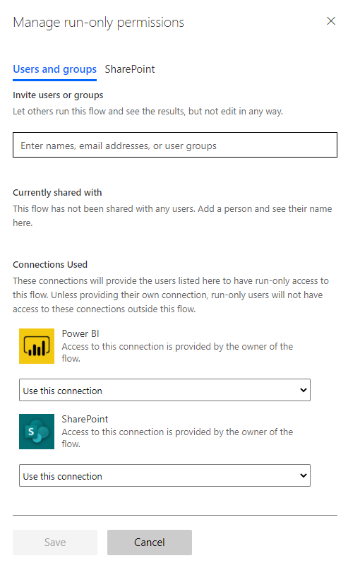 Screenshot shows Manage run-only permissions.