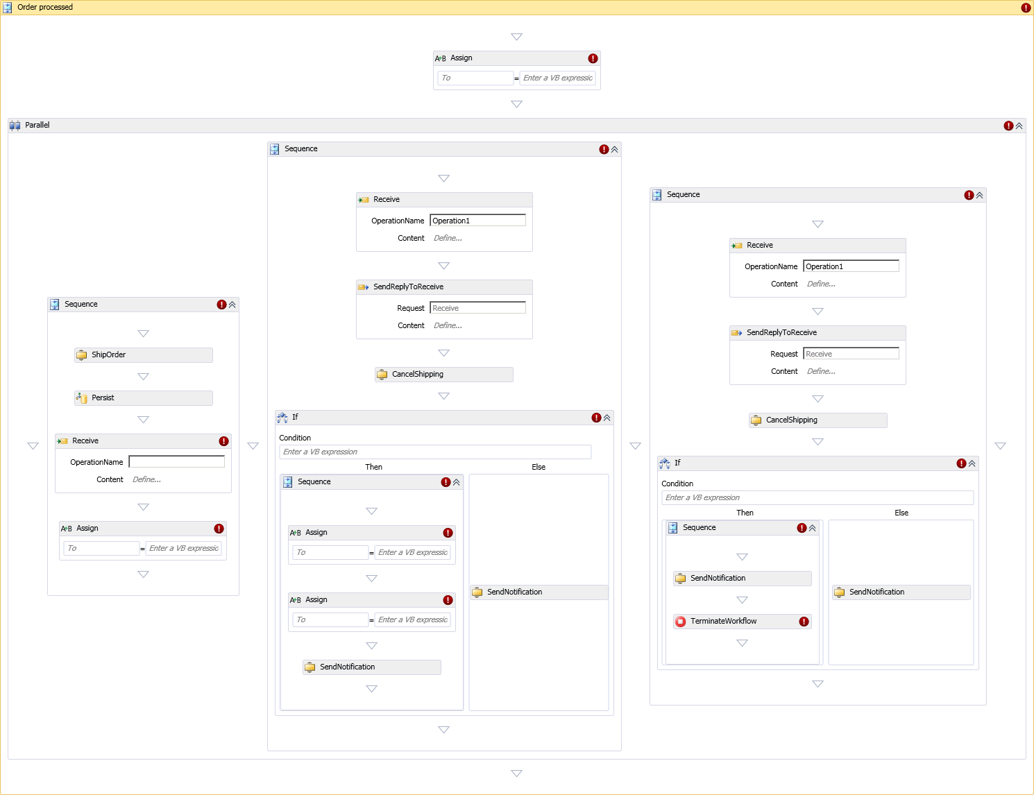 Order processed state