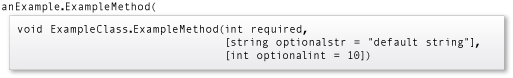 Снимок экрана, показывающий краткие сведения IntelliSense для метода ExampleMethod.